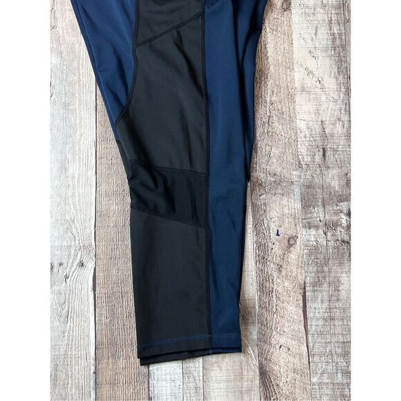 Rise by‎ LuLaRoe Fearless Cropped Athleticwear Medium Impact Leggings sz 1X Navy - Picture 5 of 11